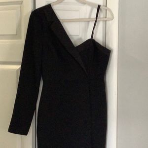 BCG max azaria nwt black one shoulder dress